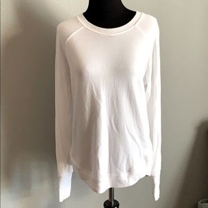 Athleta White Mindset Lightweight Sweatshirt